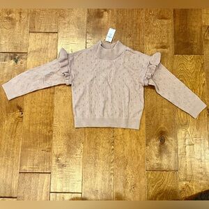 NEW WITH TAGS! Toddler Girls babyGap CashSoft Pointelle Sweater - 4T Fawn Beige